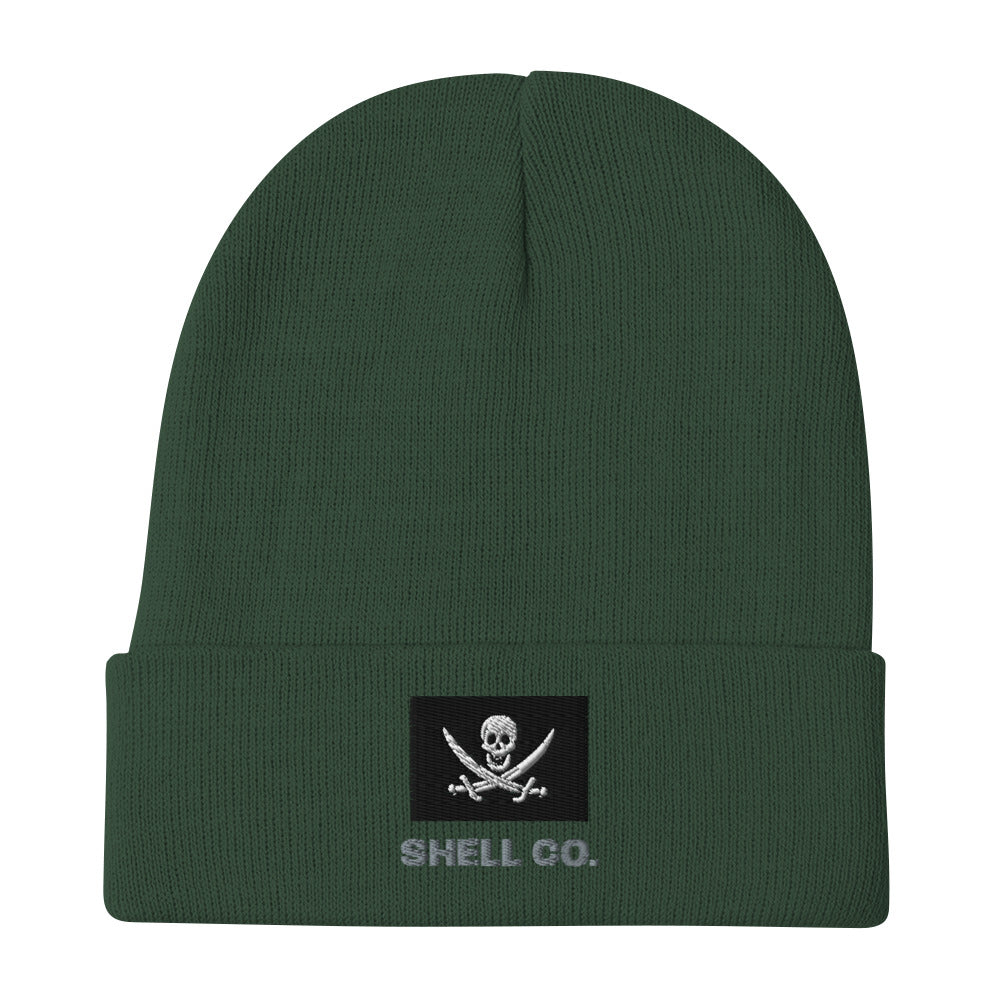 Embroidered Pirate Beanie