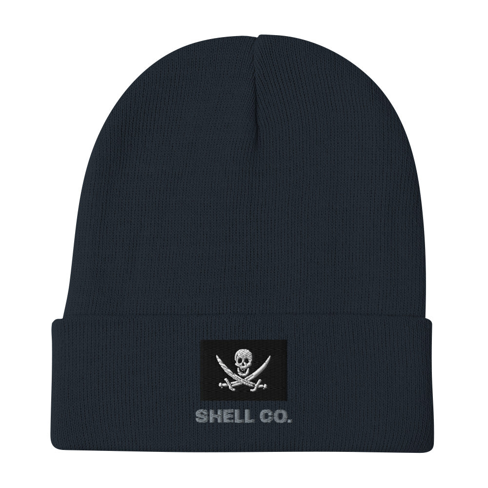 Embroidered Pirate Beanie